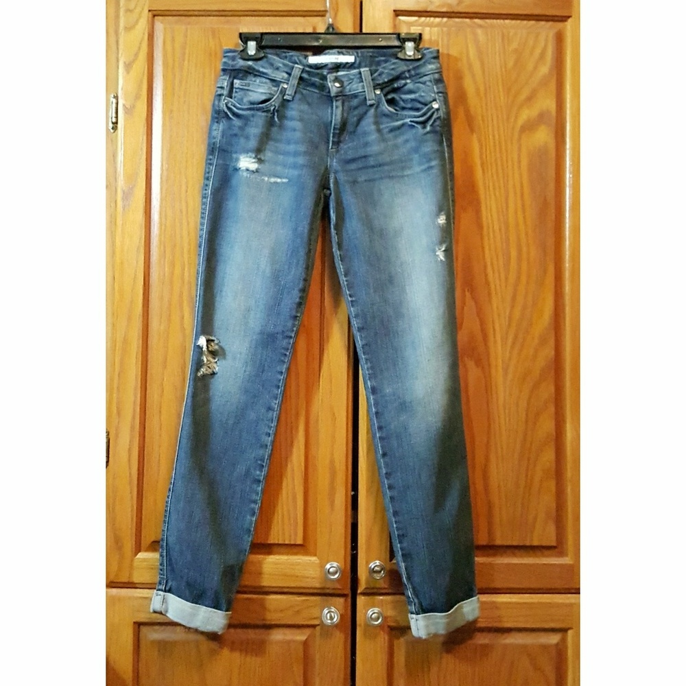 JOE'S JEANS -CHELSEA DISTRESSED ANKLE CUFFED JEANS